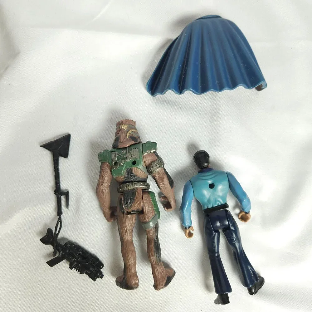 Vintage 90s Kenner Star Wars Chewbacca Lando Action Figures Lot‎ of 2